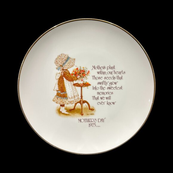 Vintage Holly Hobbie Mother’s Day Plate 1975, Decorative Plate, - Picture 3 of 4